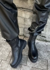 STEFAN İÇİ KÜRKLÜ HAKİKİ DERİ BOT SİYAH