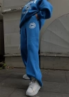 ZOOM BASKILI BOL PAÇA EŞOFMAN TAKIM MAVİ