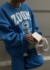 ZOOM BASKILI BOL PAÇA EŞOFMAN TAKIM MAVİ