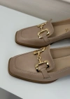 CİTY GOLD TOKALI MİNİ TOPUK LOAFER NUDE