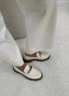 JANSE  GÜMÜŞ METAL TOKALI LOAFER NUDE