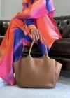 KARİN FULARLI ÇANTA CAMEL