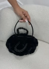 MYLİE İTHAL MİNİ PELUŞ ÇANTA SİYAH