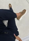GİRA İÇ-DIŞ HAKİKİ SÜET DERİ GOLD TOKALI LOAFER CAMEL