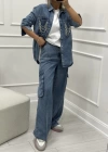 YAN CEP DETAY JEAN GÖRÜNÜMLÜ PANTOLON