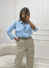 YANLARI CEPLİ KETEN PANTOLON BEJ