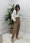 YIRTIK CROP KAZAK EKRU