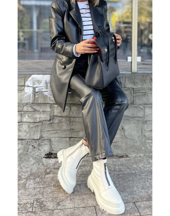 BECCA İÇİ KÜRKLÜ FERMUAR DETAYLI BOT BEJ