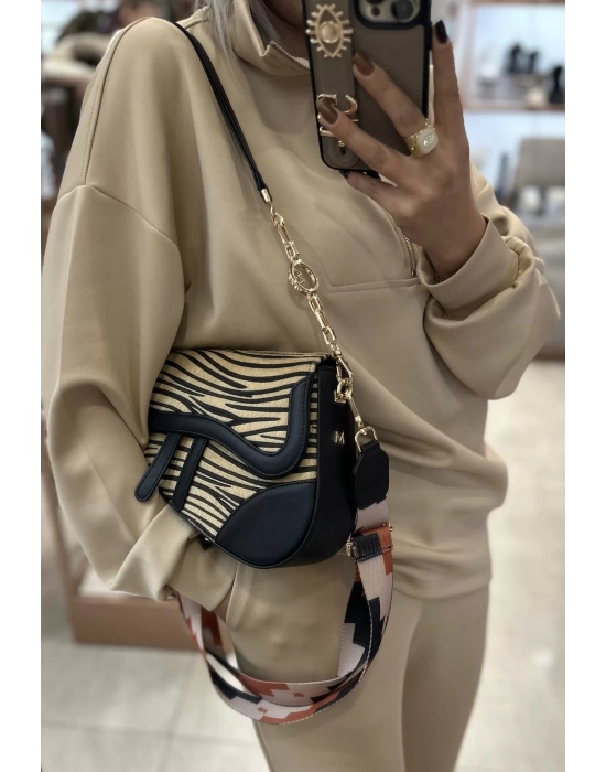 GRANDE TABANCA MODEL DERİ ÇANTA SİYAHA GOLD