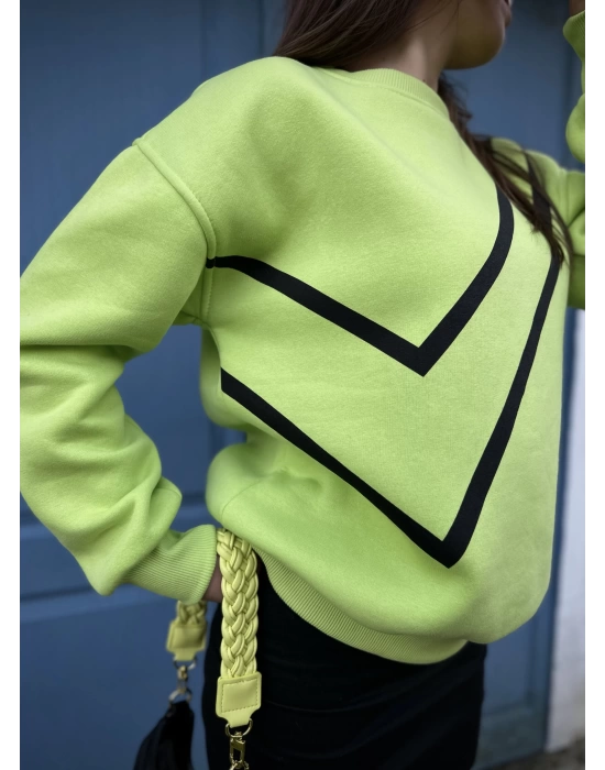 ORVERSİZE FISTIK YEŞİLİ SWEAT