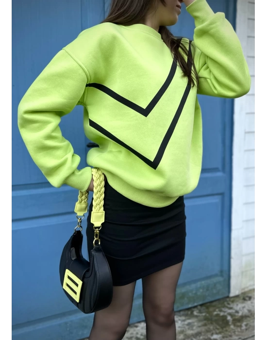 ORVERSİZE FISTIK YEŞİLİ SWEAT