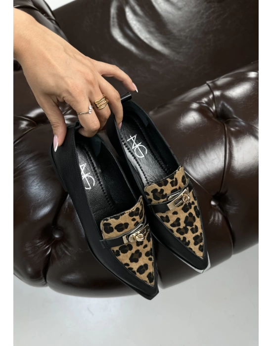 ARNİS SİVRİ BURUN LOAFER LEOPAR