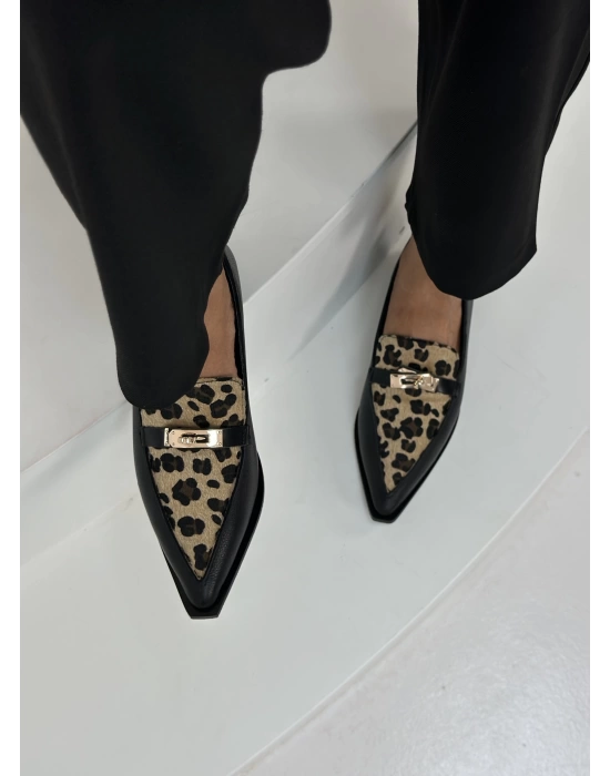 ARNİS SİVRİ BURUN LOAFER LEOPAR