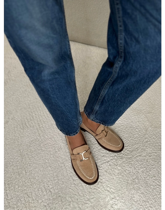 BENRY NAKIŞ DETALI LOAFER VİZON