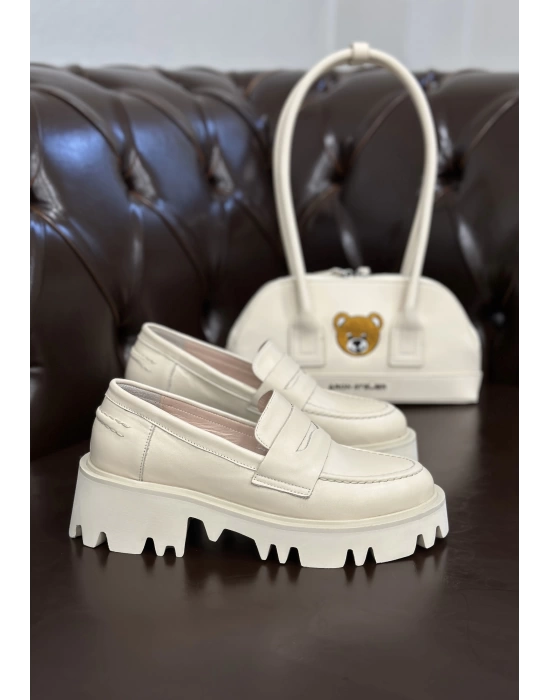 DARYA GERÇEK DERİ BEJ LOAFER