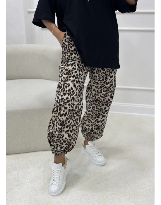 LEOPAR DESENLİ PANTOLON
