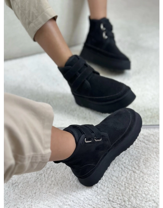 MUFFY ÖNDEN CIRTCIT DETAYLI UGG SİYAH