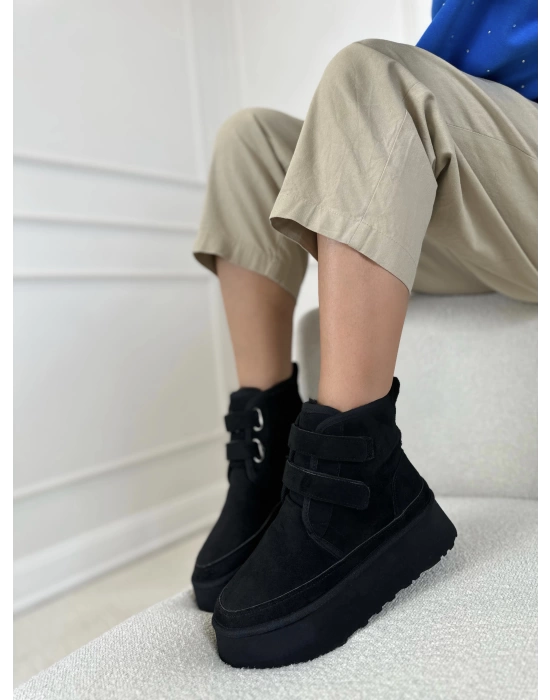 MUFFY ÖNDEN CIRTCIT DETAYLI UGG SİYAH