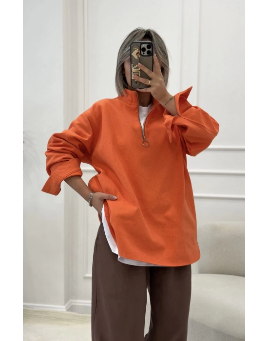 ÖN FERMUARLI GABARDİN SWEET TURUNCU