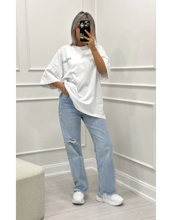 PAÇA YIRTIK DETAYLI JEAN