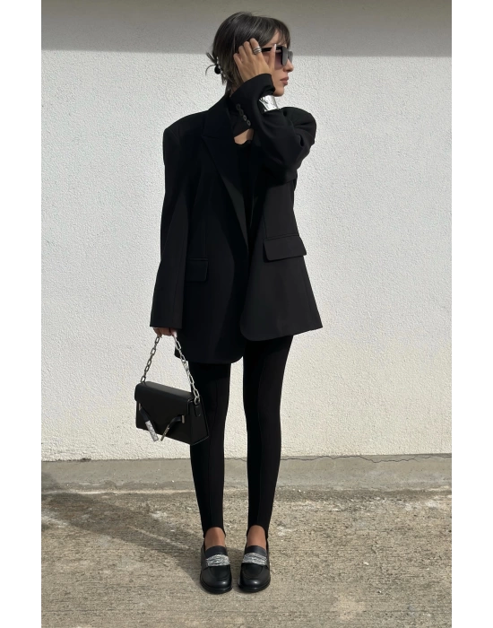 RONAK ZİNCİR DETAYLI LOAFER SİYAH