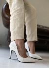 HEEL BENEKLİ STİLETTO BEYAZ