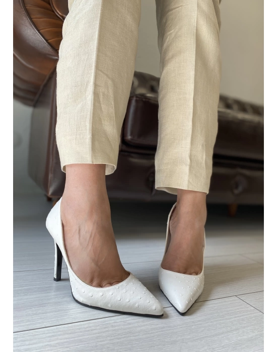 HEEL BENEKLİ STİLETTO BEYAZ