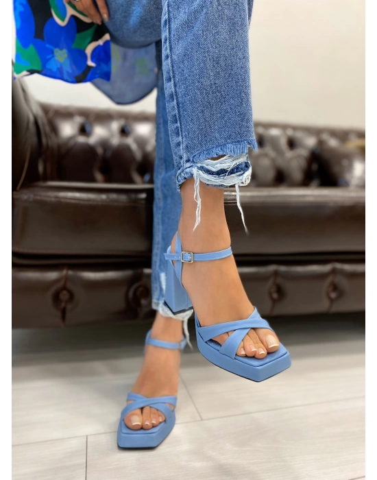 PLAYA PLATFORM TOPUKLU AYAKKABI BEBE MAVİSİ