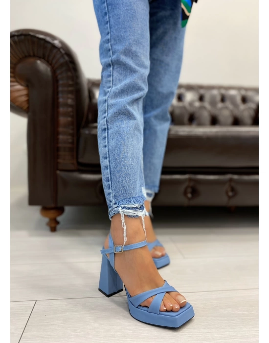 PLAYA PLATFORM TOPUKLU AYAKKABI BEBE MAVİSİ
