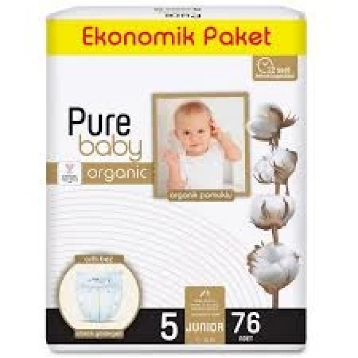 PURE BABY 5 NO ÇOÇUK BEZİ 76 LI *4