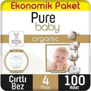 PURE BABY 4 NO ÇOÇUB BEZİ 100 LÜ *4
