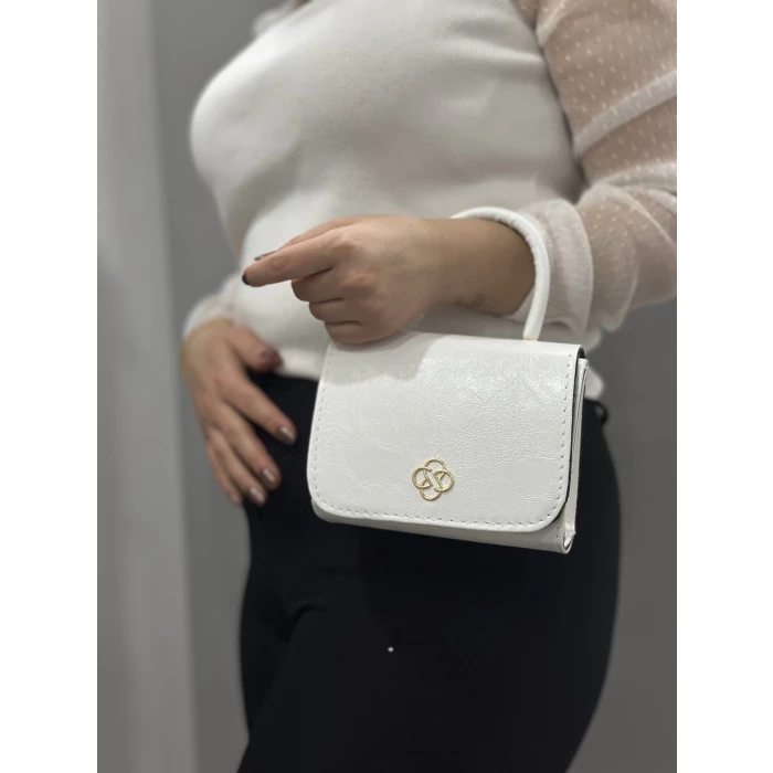 Beyaz cilt krash çanta