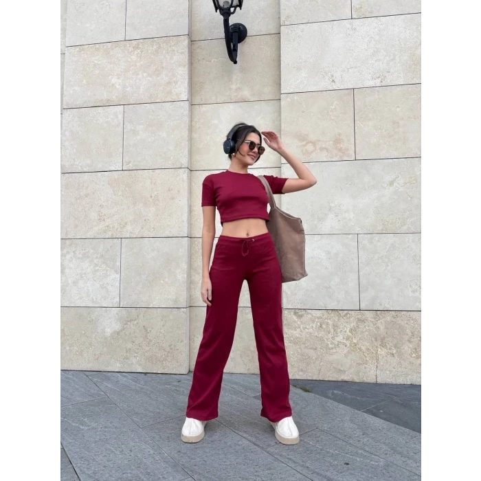 Bol paça pantolonlu alt üst takım