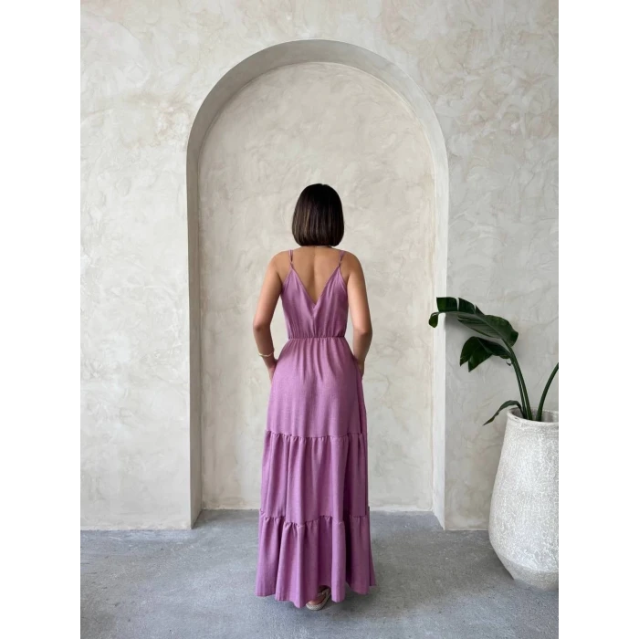 Fırfırlı katlı elbise s255049