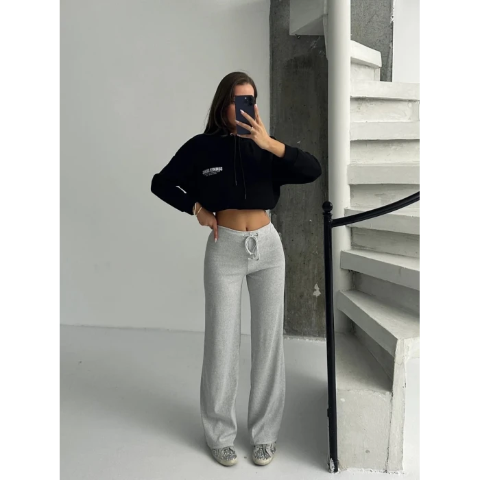 Fit comfort gri salaş pantolon A6011