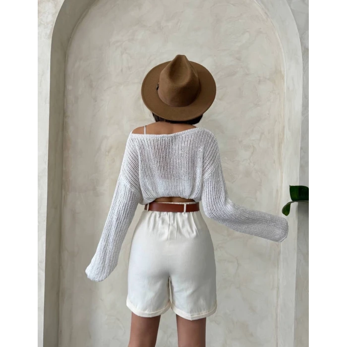 Gabardin kumaş şort