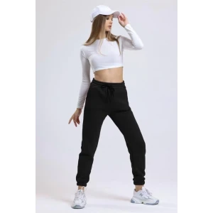 3 iplik şardonlu paça lastikli eşofman siyah is001