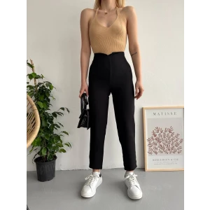 Atlas fletolu pantolon siyah