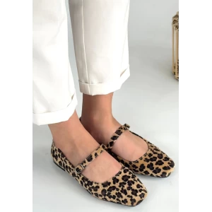 Linni Leopar Süet Babet Ayakkabı