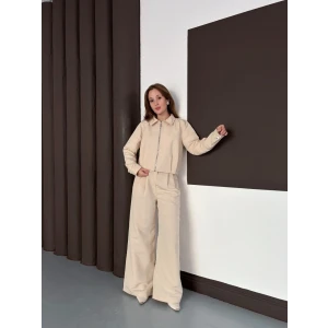 Trenç takım alt üst bej ons