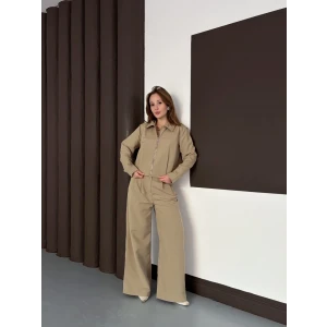 Trenç takım alt üst haki ons