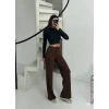 Fitilli şardonlu pantolon kahve a4058