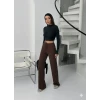 Fitilli şardonlu pantolon kahve a4058