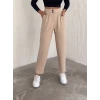 örme krep pantolon çift düğmeli