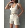 Şortlu keten takım s255014