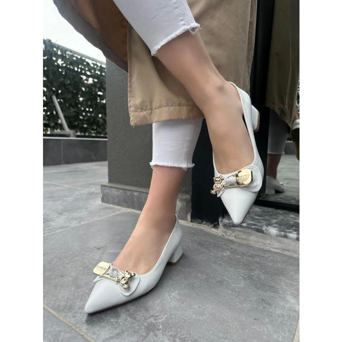 Jies Beyaz Topuklu Ayakkabı