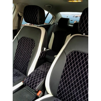 VW Passat B7 Kasa Desenli Nubuk Özel Dikim Koltuk Kılıfı