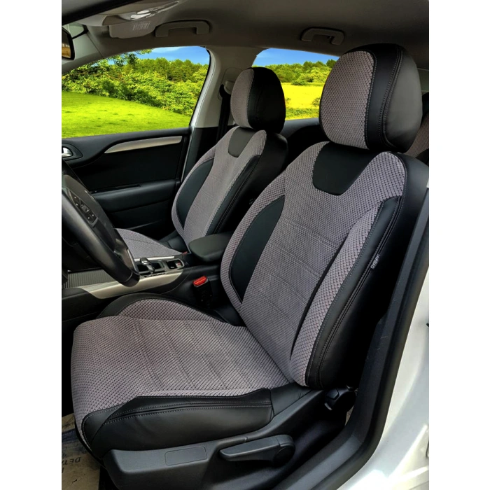 Citroen C4 Özel Dikim Desenli Nubuk Koltuk Kılıfı