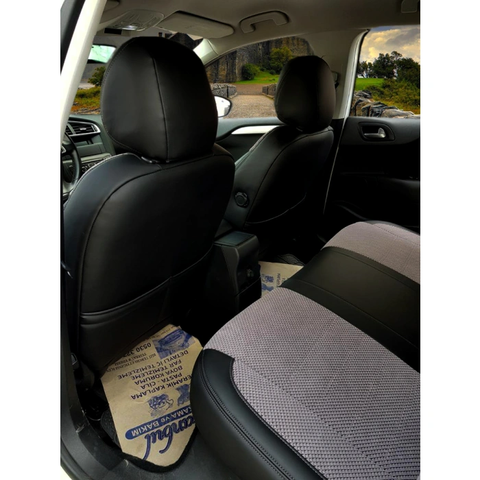 Citroen C4 Özel Dikim Desenli Nubuk Koltuk Kılıfı