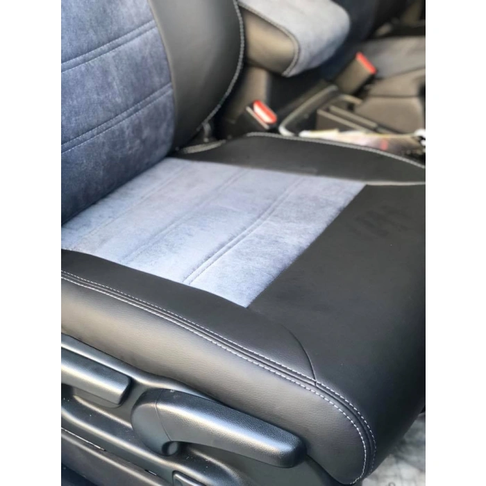 Honda CRV Özel Dikim Koltuk Kılıfı Füme Tay Tüyü - Siyah Deri